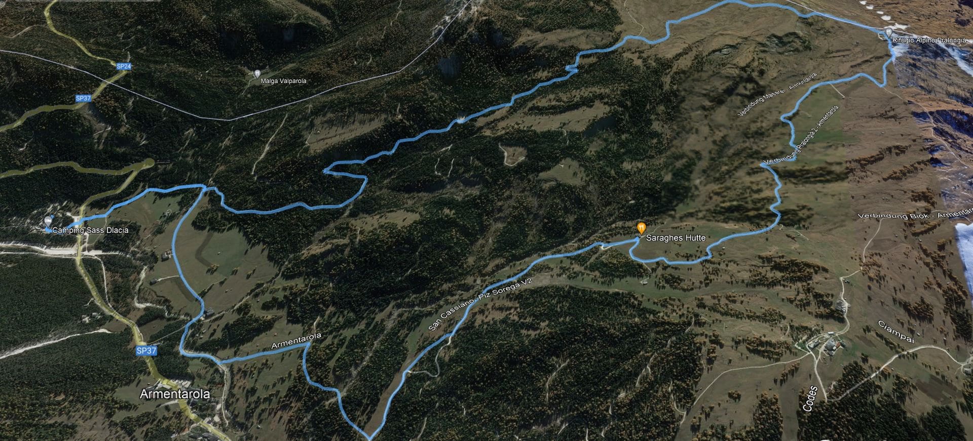 Camping sass dlacia - Pralongià hut