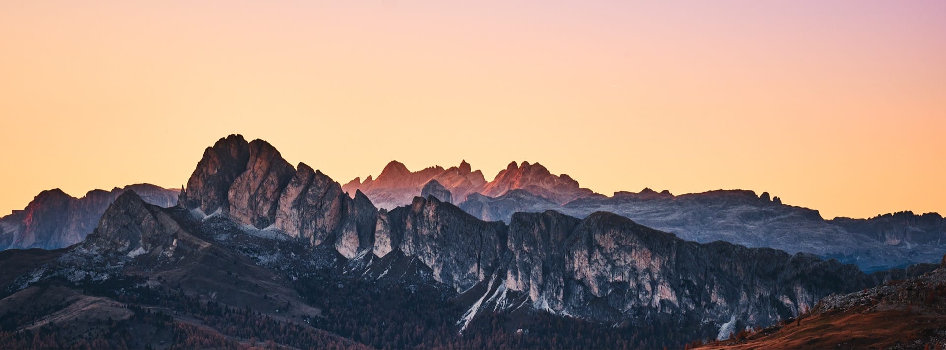 Sunset in the Dolomites