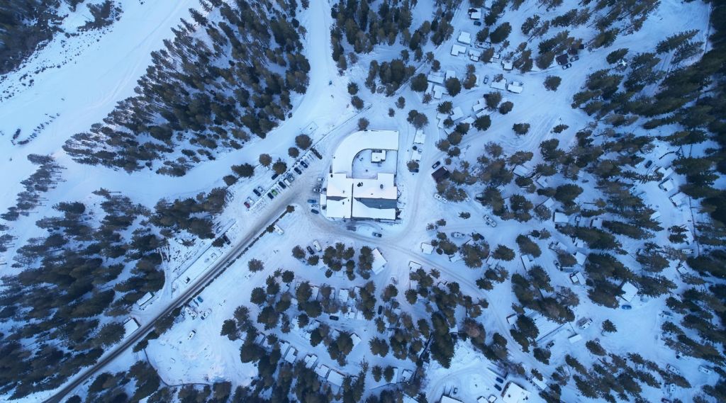 Aereal view of the camping